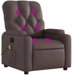 vidaXL Massagesessel Braun Kunstleder Modell 15