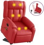 vidaXL Massagesessel mit Aufstehhilfe Rot Kunstleder 3205276