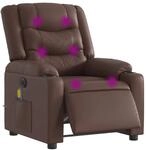 vidaXL Massagesessel Elektrisch Braun Kunstleder 3206549