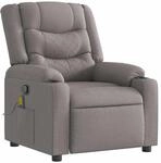 vidaXL Massagesessel Taupe Stoff 4019933
