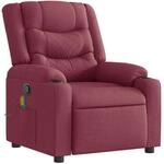 vidaXL Massagesessel Weinrot Stoff 4019929