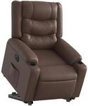 vidaXL Relaxsessel mit Aufstehhilfe Elektrisch Braun Kunstleder 3206561