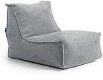mokebo Sitzsack aus Cord Der Gelassene Bean Bag Relaxliege oder Bodenkissen in Grau