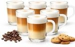 BigDean 6 Latte Macchiato Gl&auml;ser Mit Henkel 230 ml Klare Latte Gl&auml;ser