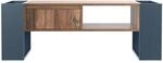 okwish Couchtisch aus Holzmaserung mit Stauf&auml;chern Wohnzimmer-Sofatisch 111 &times;...