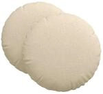 vidaXL Sitzkissen 2 Stk Creme &Oslash;60 x 21 cm Stoff 42014201