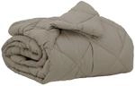 vidaXL Ganzjahresbettdecke Hellgrau 220 x 140 cm Mikrofaser 42025626
