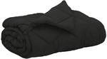 vidaXL Sommerdecke Schwarz 240 x 200 cm Mikrofaser 42025468