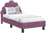 vidaXL Kinderbettgestell mit Kopfteil Lila 70 x 140 cm Samt 42011138