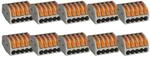 vasalat Set WAGO 222 Verbindungsklemmen 5-polig 0,08-4 mm&sup2; mit Hebel 10 St&uuml;ck