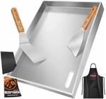 KESSER Plancha Grillplatte Edelstahl Bis 800 &deg;C 40 x 30 cm Wei&szlig;