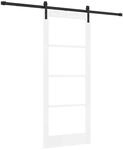 vidaXL Schiebet&uuml;r ORKDAL Wei&szlig; 83 x 202 cm Massivholz Kiefer und Glas 3331970