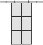 vidaXL Schiebet&uuml;r mit Beschlag 102,5x205 cm Hartglas & Aluminium 3332964