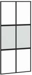 vidaXL Schiebet&uuml;r Schwarz 102,5x205 cm Hartglas und Aluminium 155212