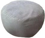 Relaxdays Pouf Cord Hellgrau Waschbar 35 cm x 50 cm 1 kg