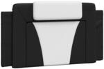 vidaXL Kopfteilkissen Viana Schwarz-Wei&szlig; 100 cm Kunstleder 3207726