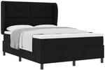 vidaXL Boxspringbett mit Matratze Schwarz 160 x 200 cm Stoff 3340636
