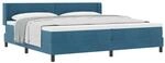 vidaXL Boxspringbett mit Matratze Dunkelblau 200 x 200 cm Polyester 3341490