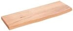 vidaXL Wandregal Hellbraun 60x20x2 cm Massivholz Eiche Behandelt 363641