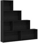vidaXL B&uuml;cherregal Schwarz Eichen-Optik 155 x 24 x 160 cm 862441