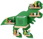 Relaxdays Toniebox Regal Dino MDF Holz 45 cm x 59 cm x 15 cm 2 kg