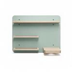 Relaxdays Toniebox Wandregal MDF Kiefernholz Salbei Mit Magnetstreifen 29 cm x 39 cm