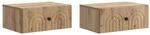 vidaXL Wandmontierter Nachttisch 2 Stk Artisan-Eiche 49 x 34,5 x 20 cm 898124