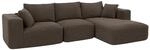 MCW Sofa-Garnitur P20 Stoff/Textil Cord Liegefl&auml;che Rechts Braun