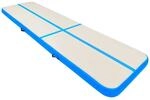 vidaXL Aufblasbare Gymnastikmatte mit Pumpe 800x100x20 cm PVC Blau 92692