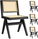 Tectake Holzstuhl Lissy Boho Stil Gro&szlig;e R&uuml;ckenlehne und Sitzfl&auml;che Mit Wiener