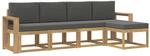 vidaXL Outdoor-Sofagarnitur mit Kissen 5-Tlg Wei&szlig; und Anthrazit 3387496