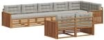 vidaXL Outdoor-Sofagarnitur mit Kissen 25-Tlg Natur und Hellgrau 3373656