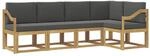 vidaXL Outdoor-Sofagarnitur mit Kissen 5 Stk Wei&szlig; und Anthrazit 3387646