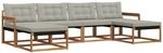 vidaXL Outdoor-Sofagarnitur mit Kissen 6-Tlg Natur und Hellgrau 3369714