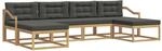 vidaXL Outdoor-Sofagarnitur mit Kissen 6 Stk Wei&szlig; und Anthrazit 3386846