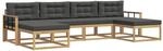 vidaXL Outdoor-Sofagarnitur mit Kissen 6 Stk Wei&szlig; und Anthrazit 3386841