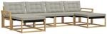 vidaXL Outdoor-Sofagarnitur mit Kissen 6 Stk Wei&szlig; und Hellgrau 3388949