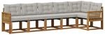 vidaXL Outdoor-Sofagarnitur mit Kissen 6 Stk Natur und Hellgrau 3381987