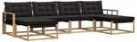 vidaXL Outdoor-Sofagarnitur mit Kissen 6 Stk Wei&szlig; und Schwarz 3388954