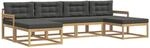 vidaXL Outdoor-Sofagarnitur mit Kissen 6 Stk Wei&szlig; und Anthrazit 3386821