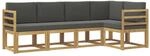 vidaXL Outdoor-Sofagarnitur mit Kissen 5 Stk Wei&szlig; und Anthrazit 3387616