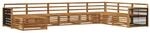 vidaXL Outdoor-Sofagarnitur 8 Stk Natur 3383712