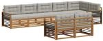 vidaXL Outdoor-Sofagarnitur mit Kissen 25-Tlg Natur und Hellgrau 3373671