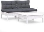 vidaXL 3-tlg Garten-Lounge-Set mit Anthrazit Kissen Kiefernholz Modell 1