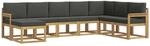vidaXL Outdoor-Sofagarnitur mit Kissen 8 Stk Wei&szlig; und Anthrazit 3388041