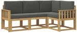 vidaXL Outdoor-Sofagarnitur mit Kissen 4 Stk Wei&szlig; und Anthrazit 3387556
