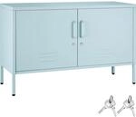 Tectake Sideboard Baker 2 T&uuml;ren Mit Magnetverschluss Einzeln Abschlie&szlig;bar