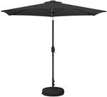vidaXL Gartenparasol mit LED-Lichtern und Sockel 270 x 270 cm 42036260