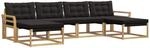 vidaXL Outdoor-Sofagarnitur mit Kissen 6 Stk Wei&szlig; und Schwarz 3388950