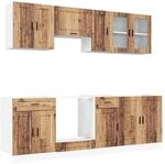 vidaXL 8 Tlg K&uuml;chenschrank-Set Kalmar Altholz-Optik Holzwerkstoff 3314849